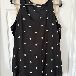 Ricki’s Black Polka Dot Sleeveless Tank Top
